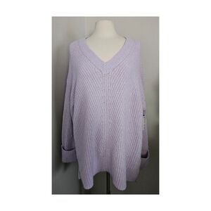 Nine West V-Neck Stitch Front Tunic Sweater Size 2XL